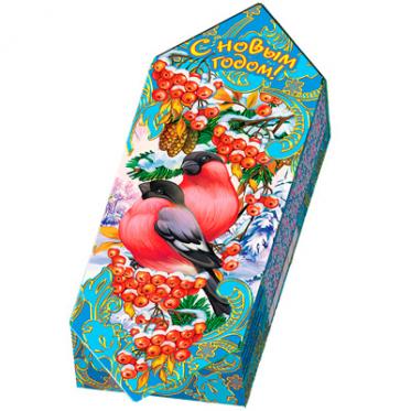 Упаковка из хром-эрзац картона Конфета "Снегири", до 500 гр