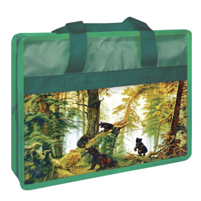 Подарок в зелёной сумке-папке "Медведи" (800 гр.)