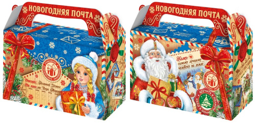 Упаковка из хром-эрзац картона «Новогодний подарок», до 400 гр