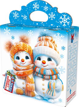 Упаковка коробка завиток «Снеговички» с игрой и анимацией