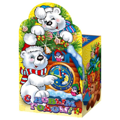 Картонная упаковка "Белые медведи" (до 900 гр.)